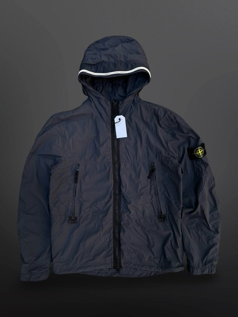 Stone Island Skin Touch Nylon Jakke Sommerjakke M Medium Grå Grey