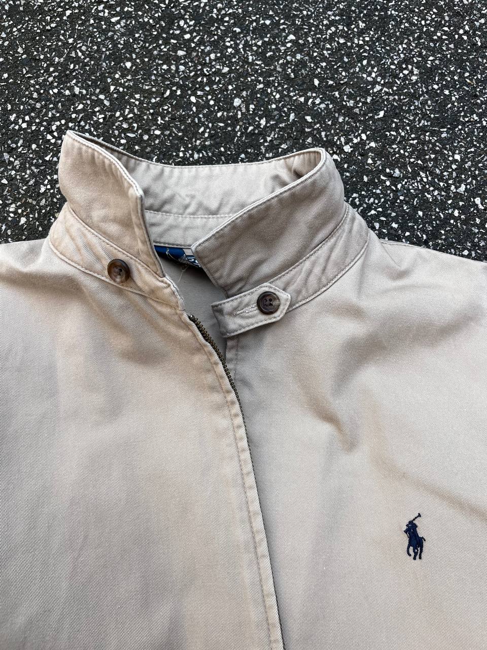 Brugt Used Vintage Polo Ralph Lauren Harrington jakke i beige Old Money style XL extra large