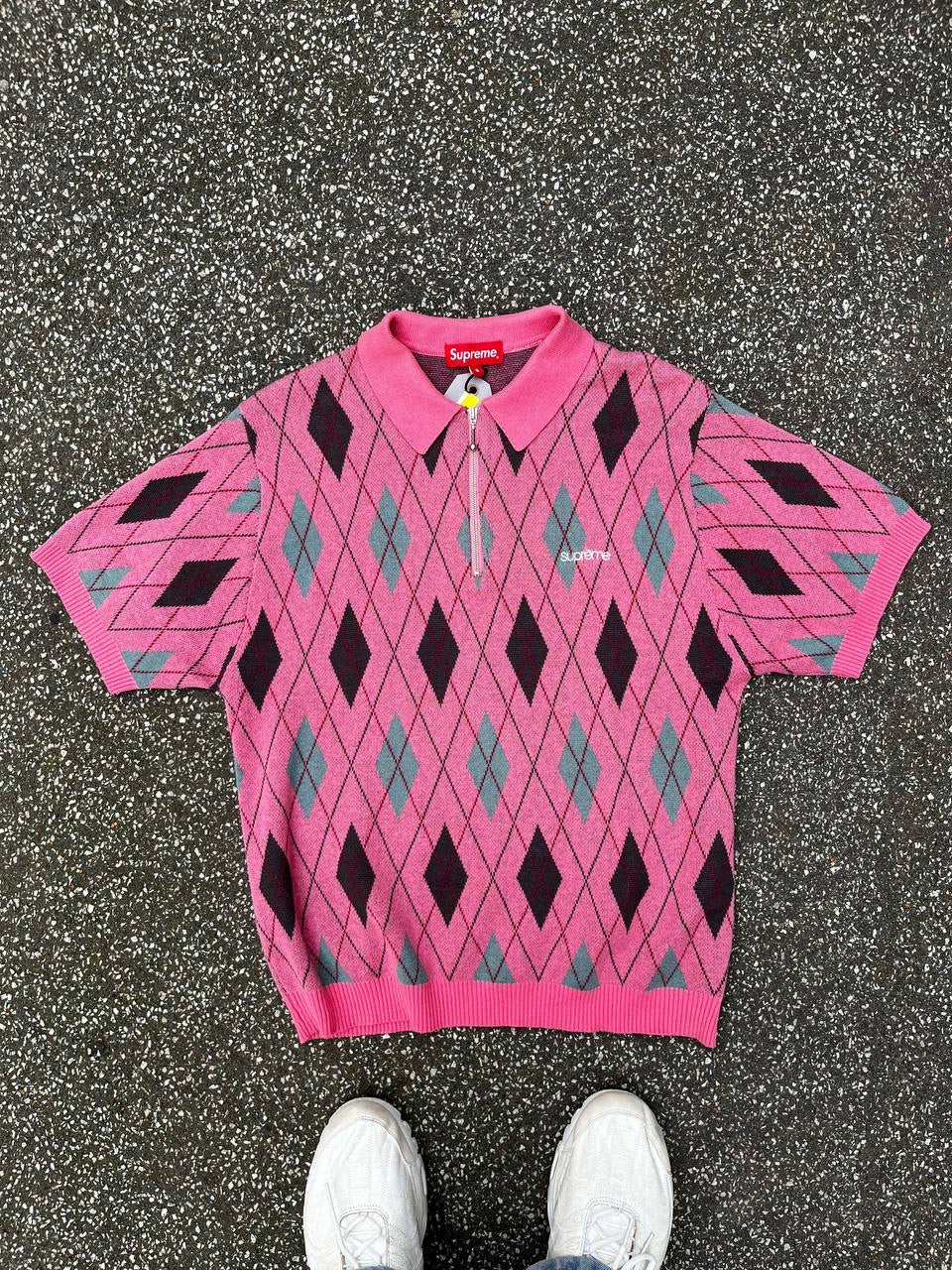 Supreme Polo 2 Tone Sweater S Small Brugt Used