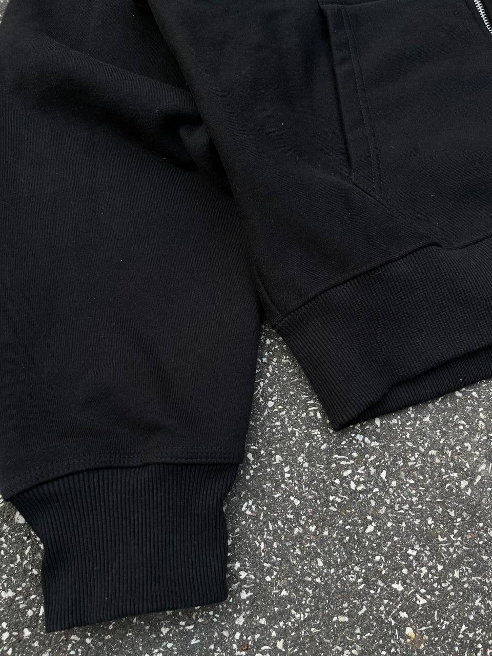 Stussy Zip-Up Hoodie i Sort Large
