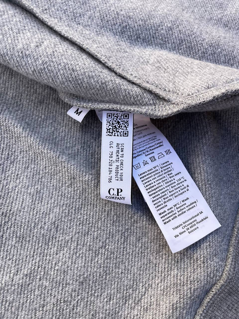 C.P. Company Zip Up Google Hoodie Grå Medium Brand New