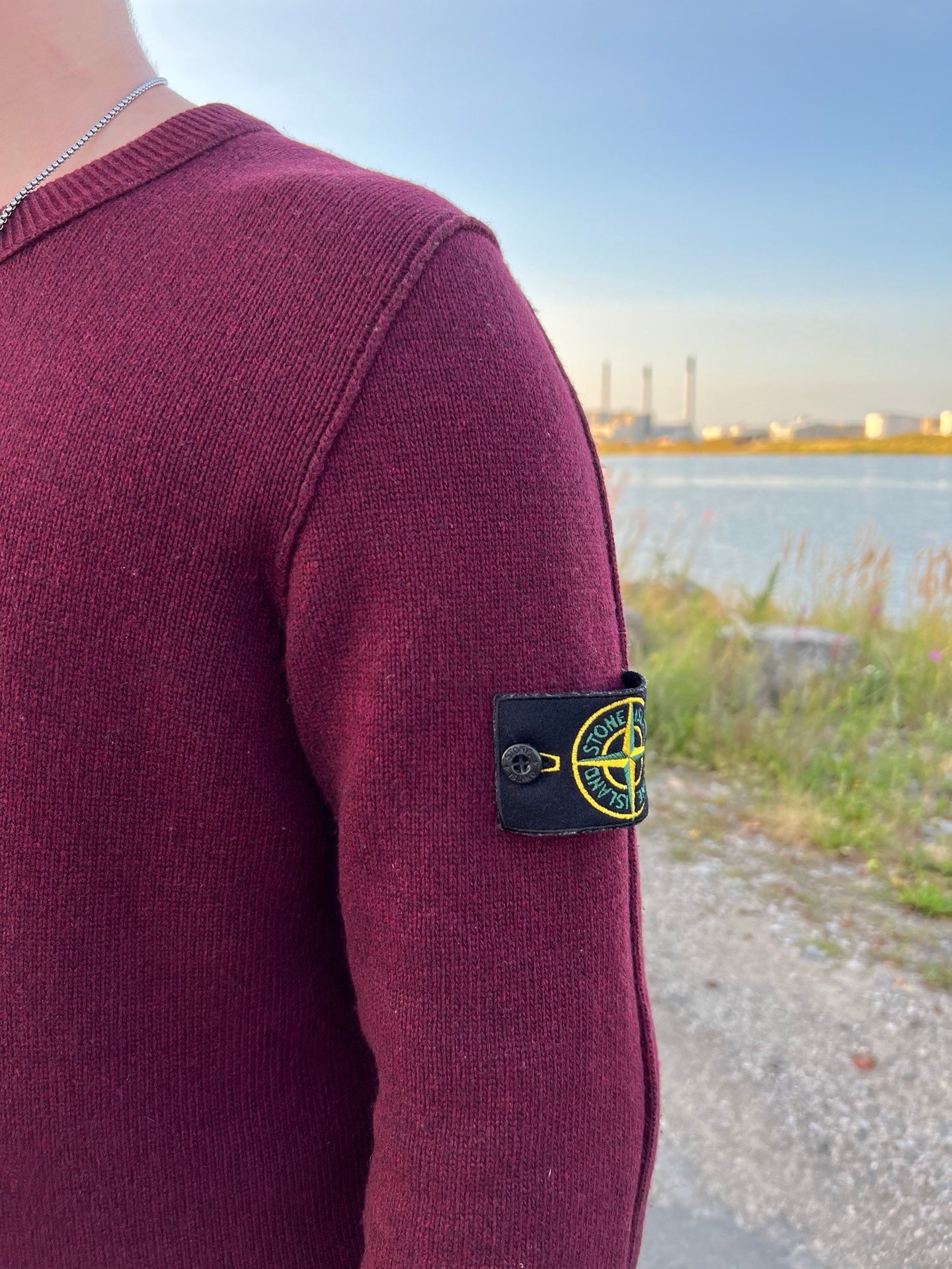 Brugt Used Vintage Striktrøje/uld sweater fra Stone Island S-M
