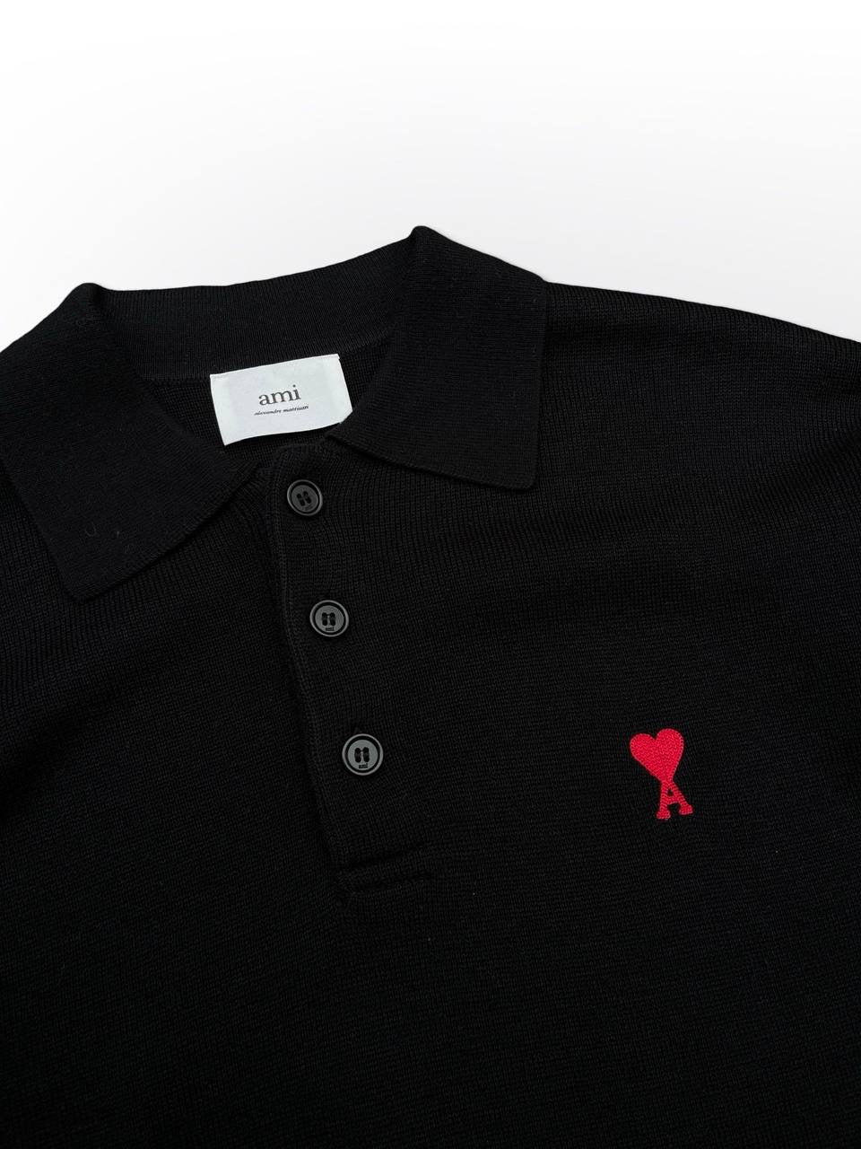 Ami Paris Cardigan Trøje i Uld sort Small herre Brugt