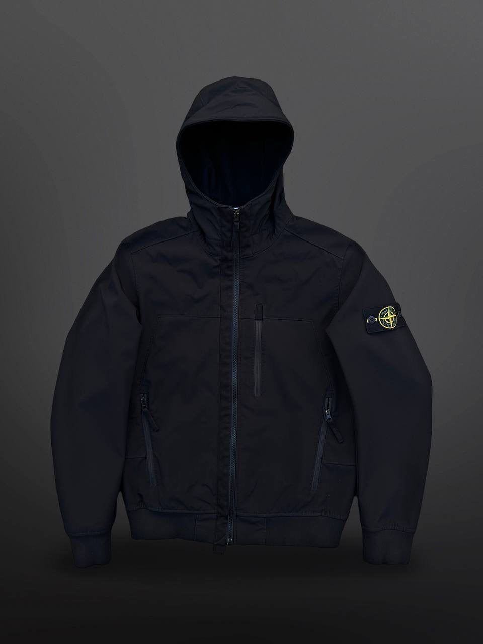 Stone Island Soft Shell R Sort med Fleece insulation Medium Brugt