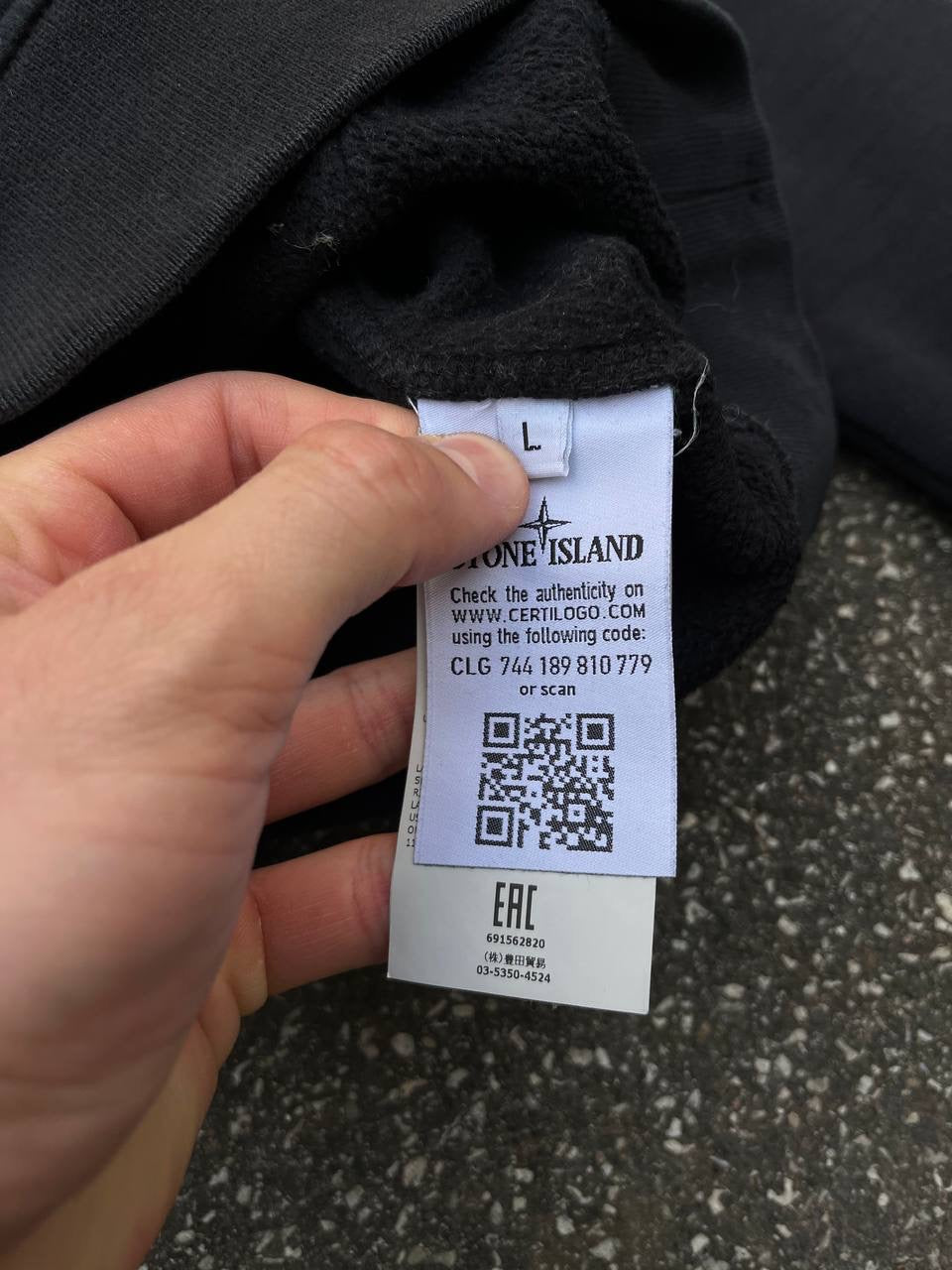 Stone Island Hoodie Hættetrøje Sort Black Large 691562820 Brugt Used