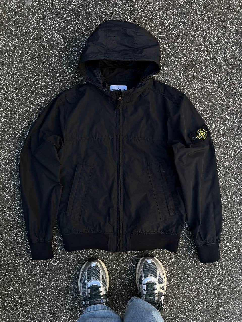 Stone Island Micro Reps Jakke Sommerjakke Vindjakke i Sort Large