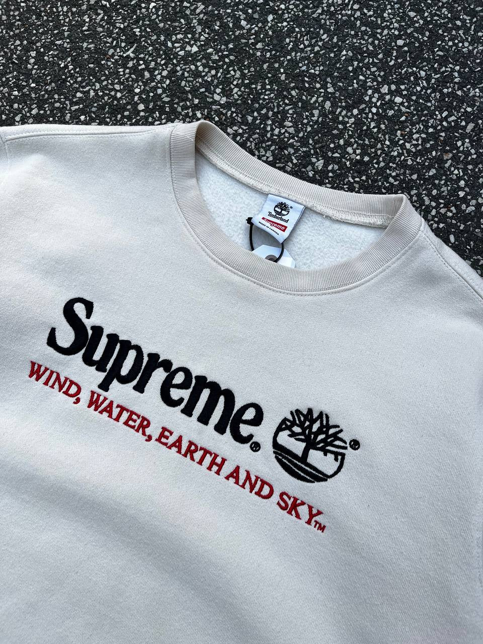 Supreme X Timberland Sweatshirt L Large Beige Trøje
