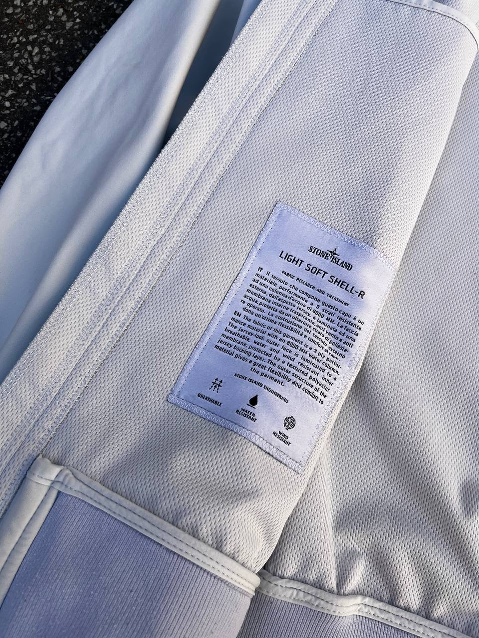 Stone Island Softshell R Jakke Hvid XL Brugt Used