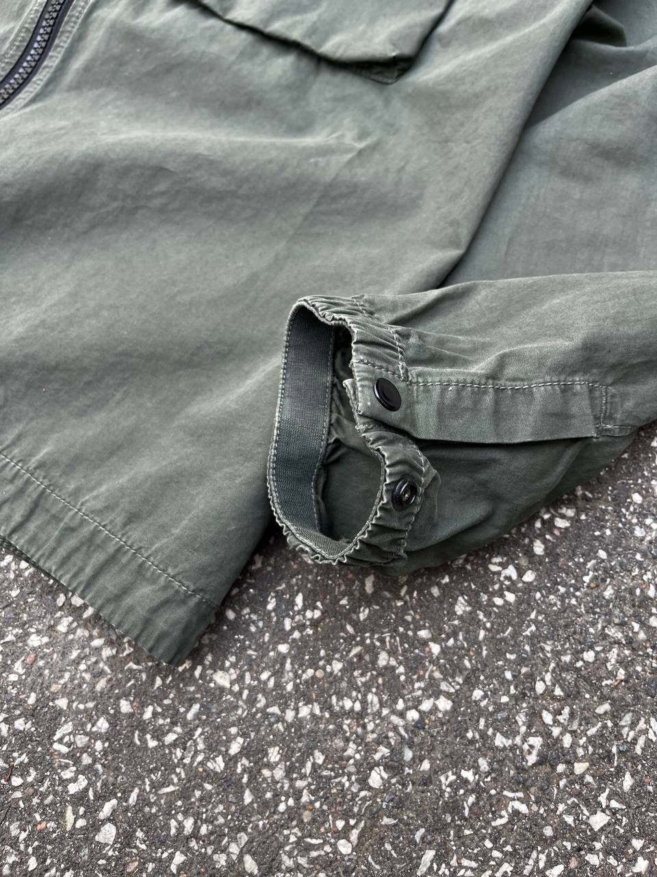 Stone Island Overshirt i L Large Grøn Khaki Brugt Used
