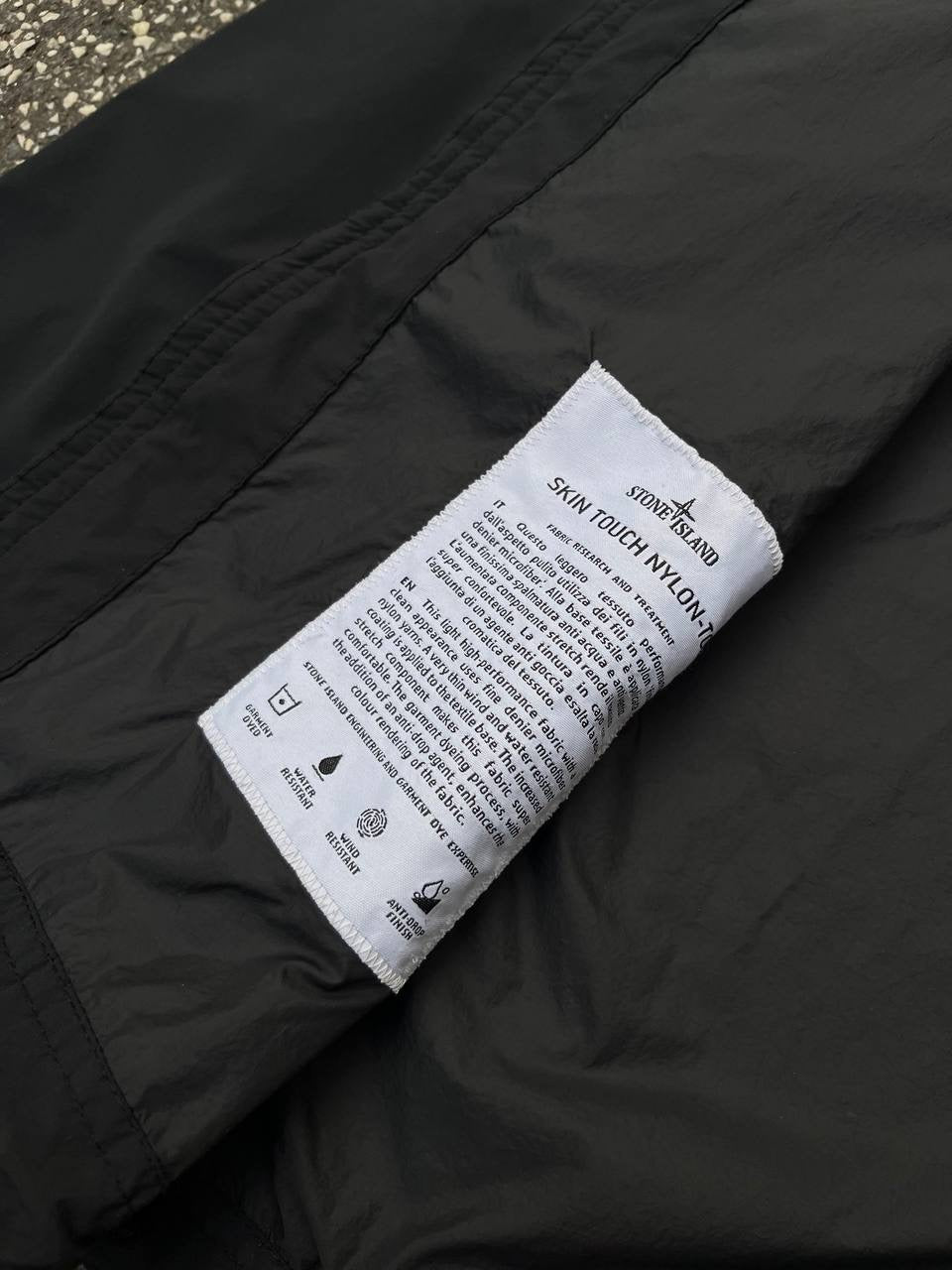 Stone Island Windbreaker Skin Touch Nylon Sort Black S Small