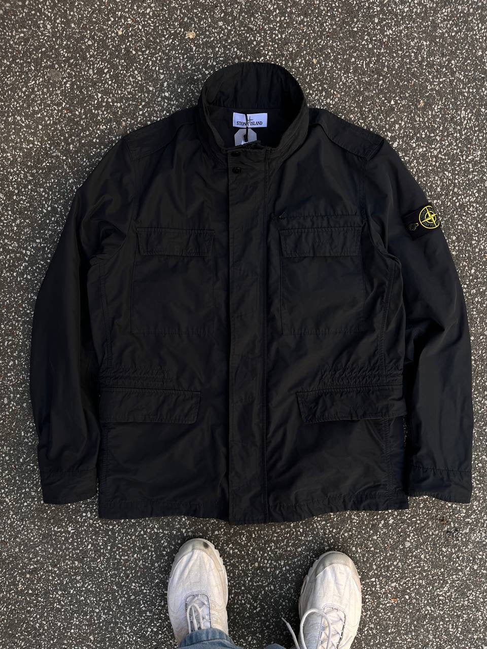 Stone Island Micro Reps Casual Jakke Frakke Coat Klassisk Sort XL Brugt Used