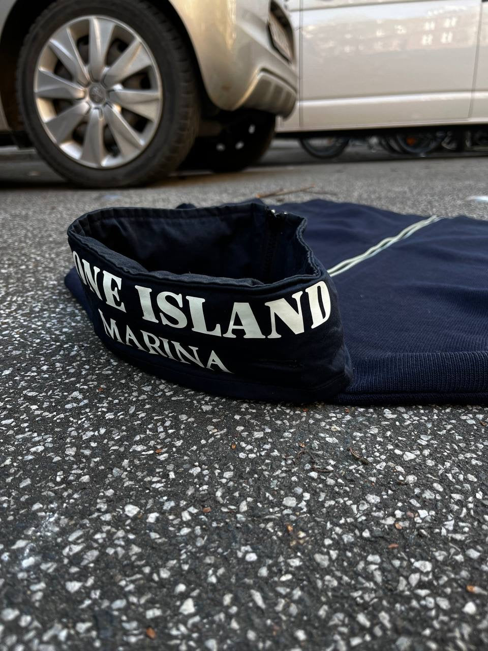 Stone Island Marina Night Glow Jacket Jakke Selvlysende Lumina XL i Navy Mørkeblå Brugt Used