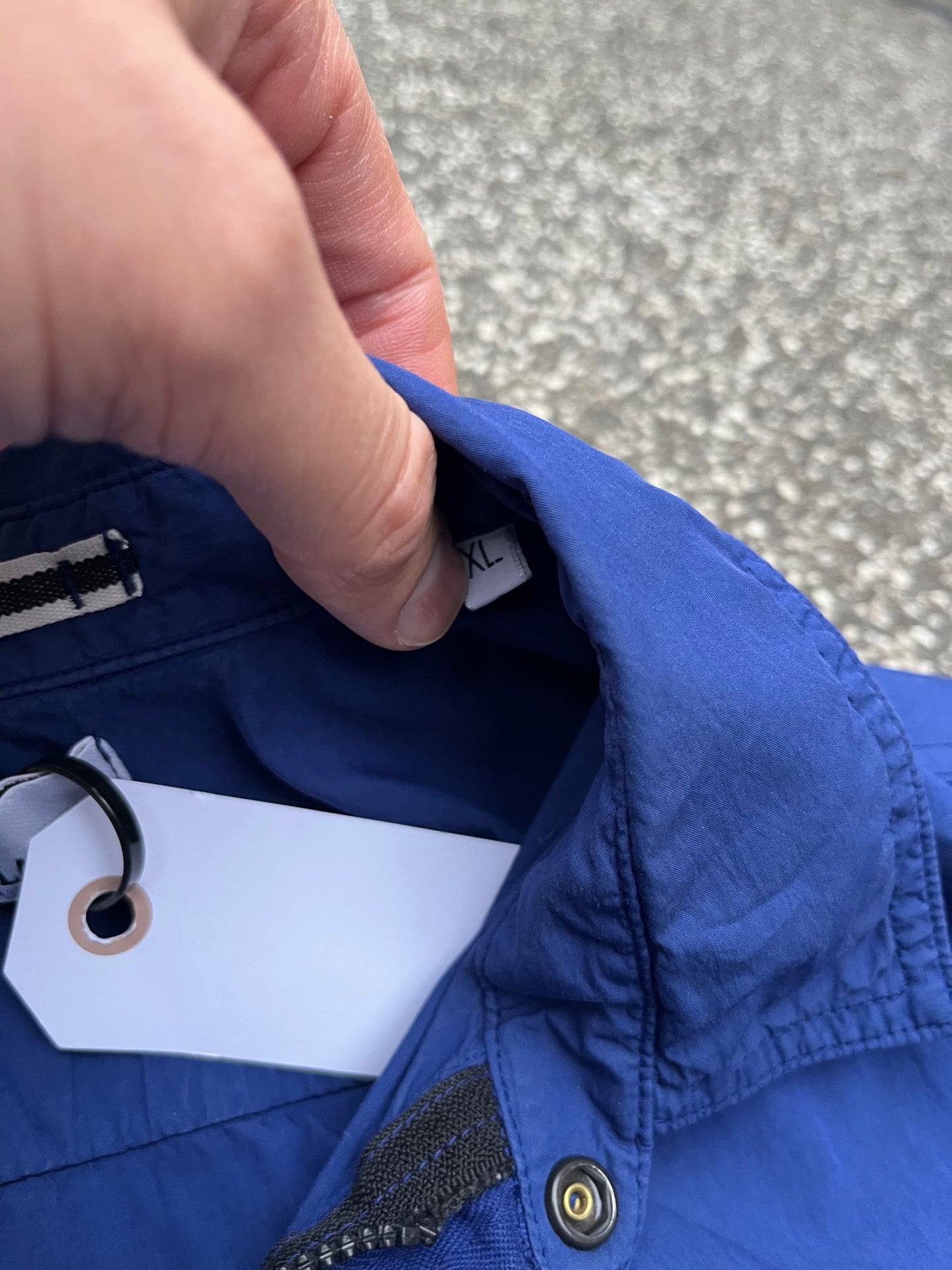 Stone Island Let Jakke Blå Str. XL fitter M