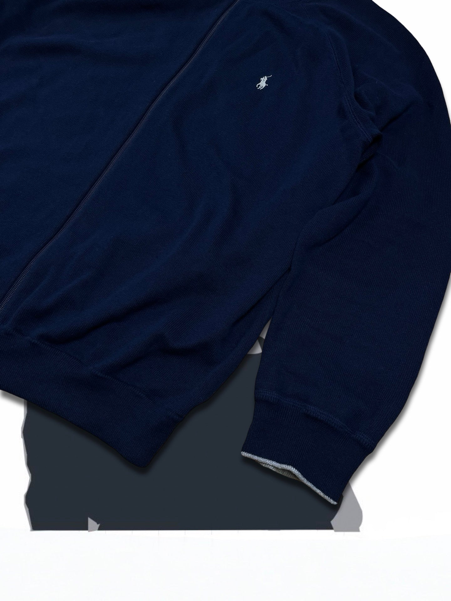 Brugt Used Cardigan Fra Polo Ralph Lauren I mørkeblå XL herre
