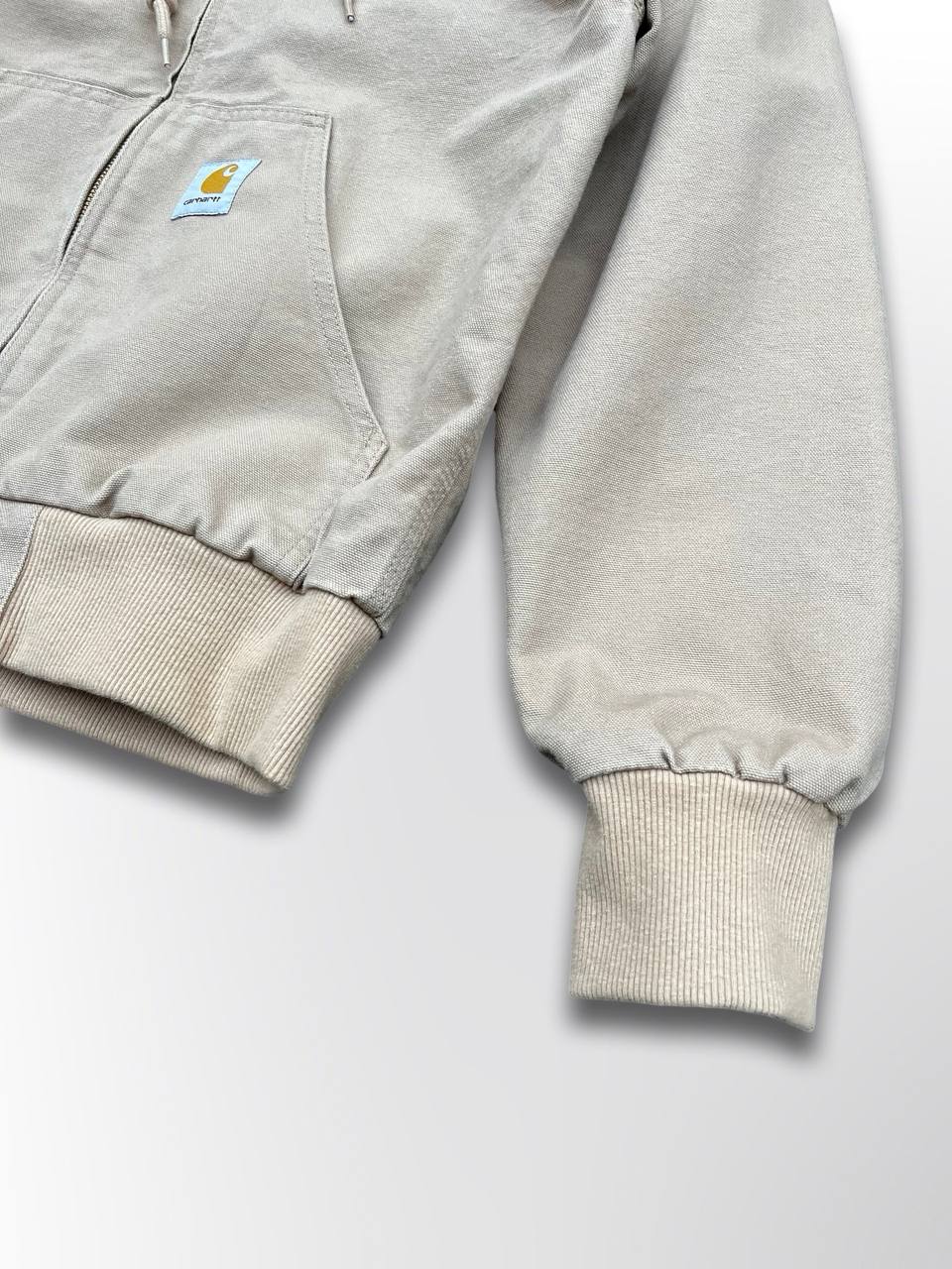 Brugt Carhartt Active Jacket Jakke USA Vintage Street Look i S Small Herre i Beige Sand Farve
