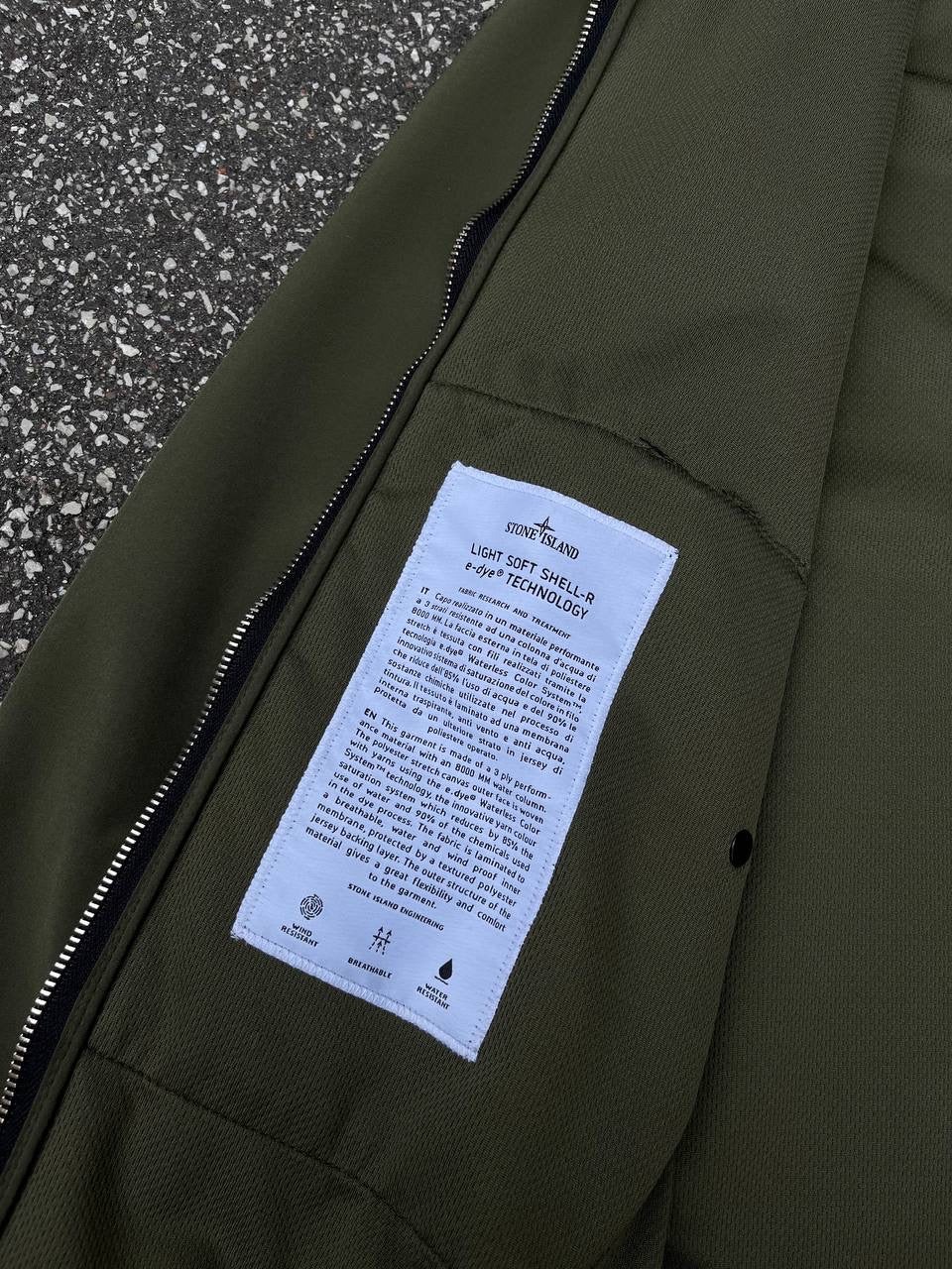 Stone Island Jakke Soft Shell R Oliven Medium Brugt