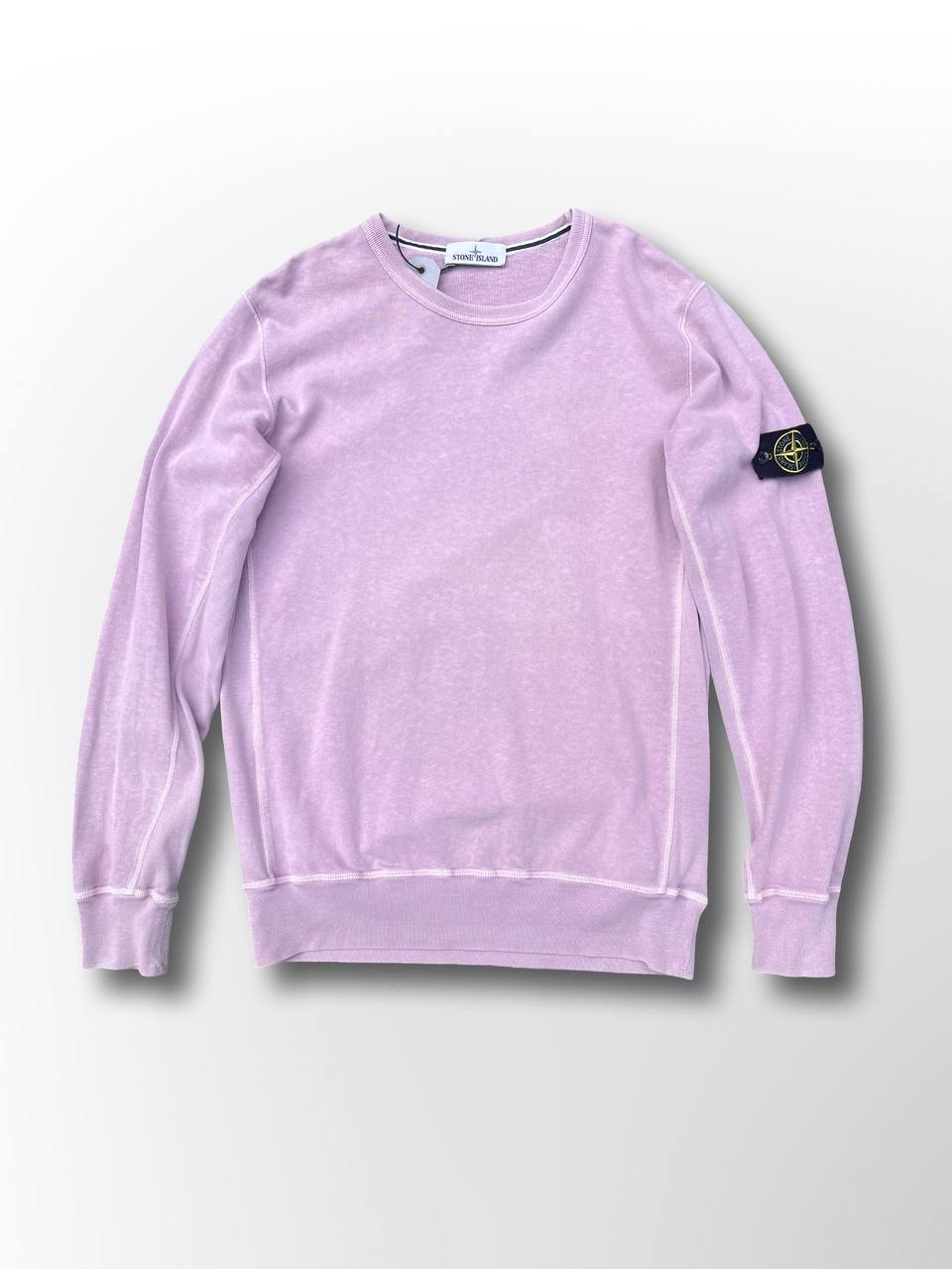 Brugt Sweatshirt fra Stone Island sten Ø SI i XL herre mænd i pink Lyserød Farve