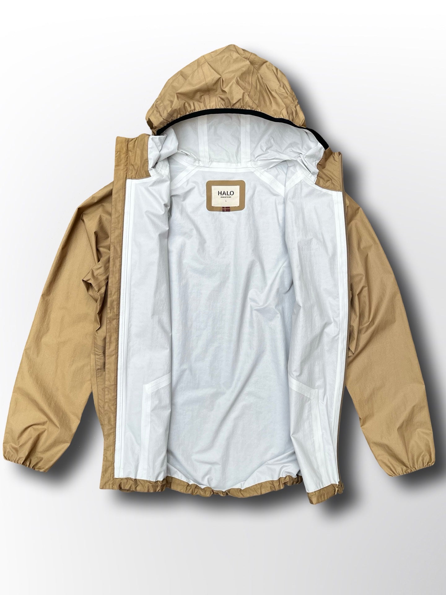 Regnjakke fra Halo i L large beige