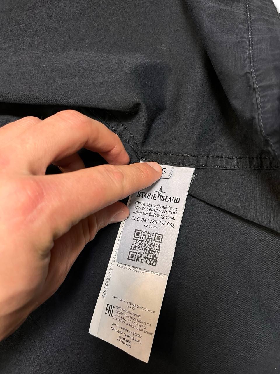 Brugt Stone Island Overshirt Skjorte Jakke i Sort S Small herre