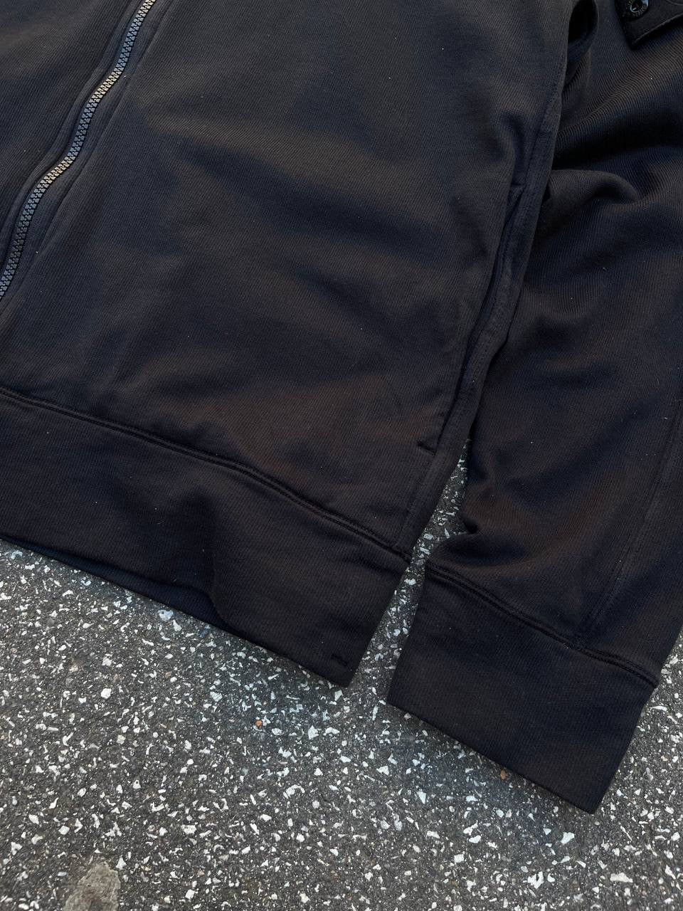 Stone Island Ghost Zip Up Hoodie Hættetrøje Sort Black M Medium Brugt Used
