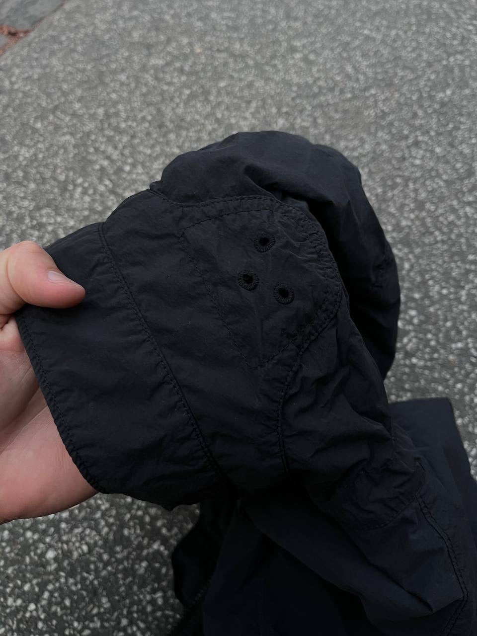 Stone Island Sommerjakke Med Hætte Sort S Small Brugt Used