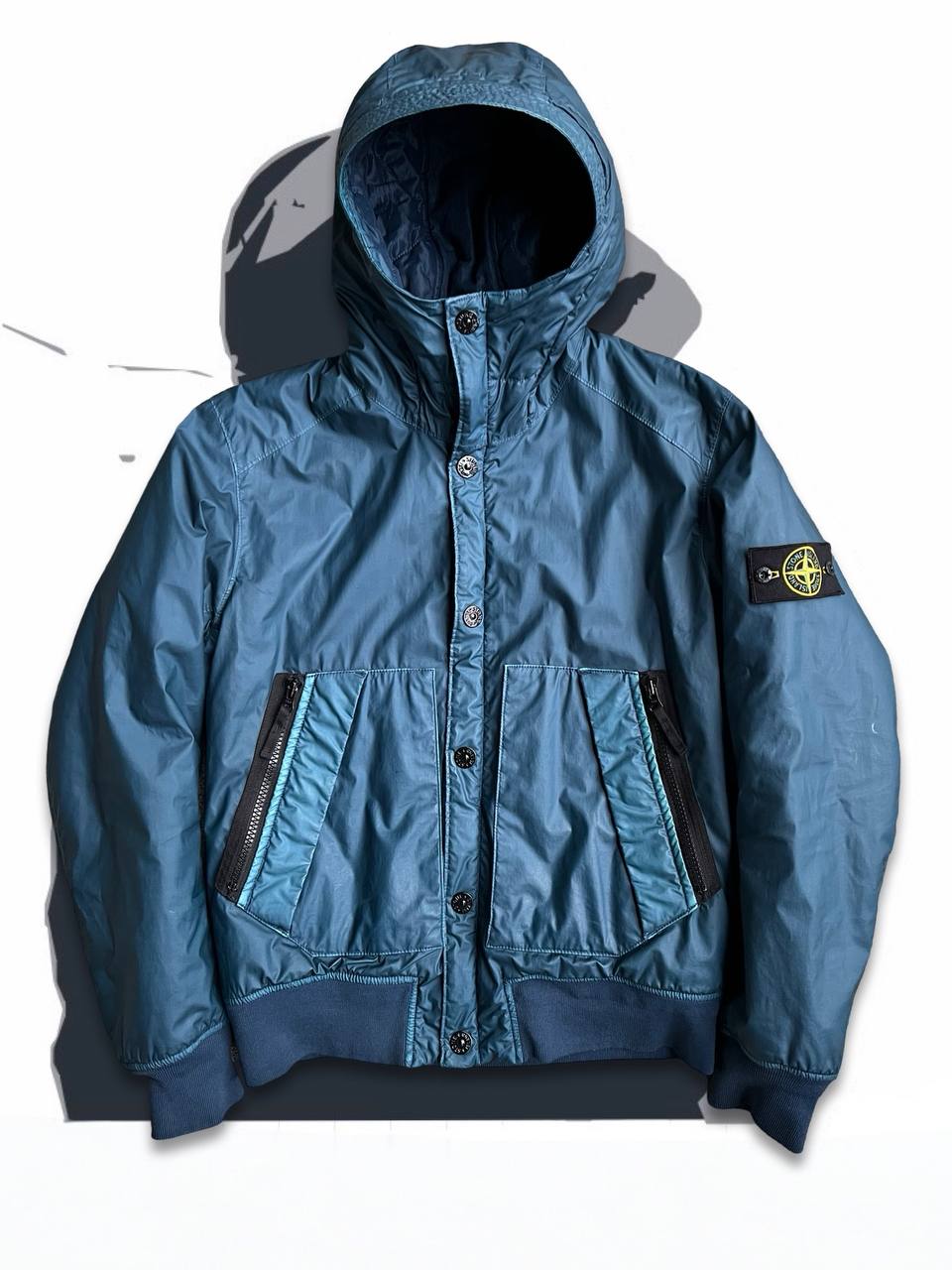 Brugt Used Stone Island Jakke Mussola Gommata i Large Blå