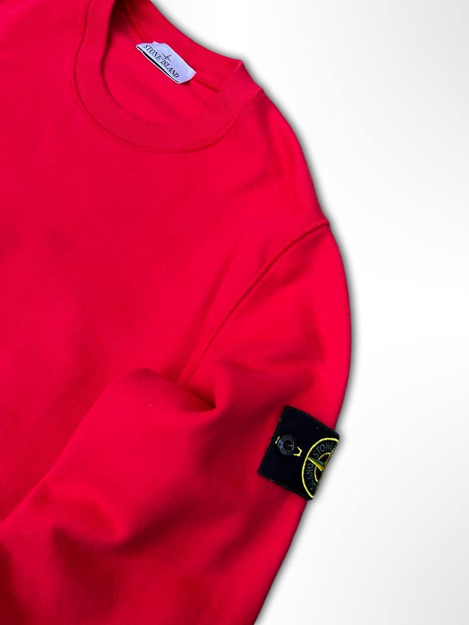 Stone Island Sweatshirt i Rød Large Brugt