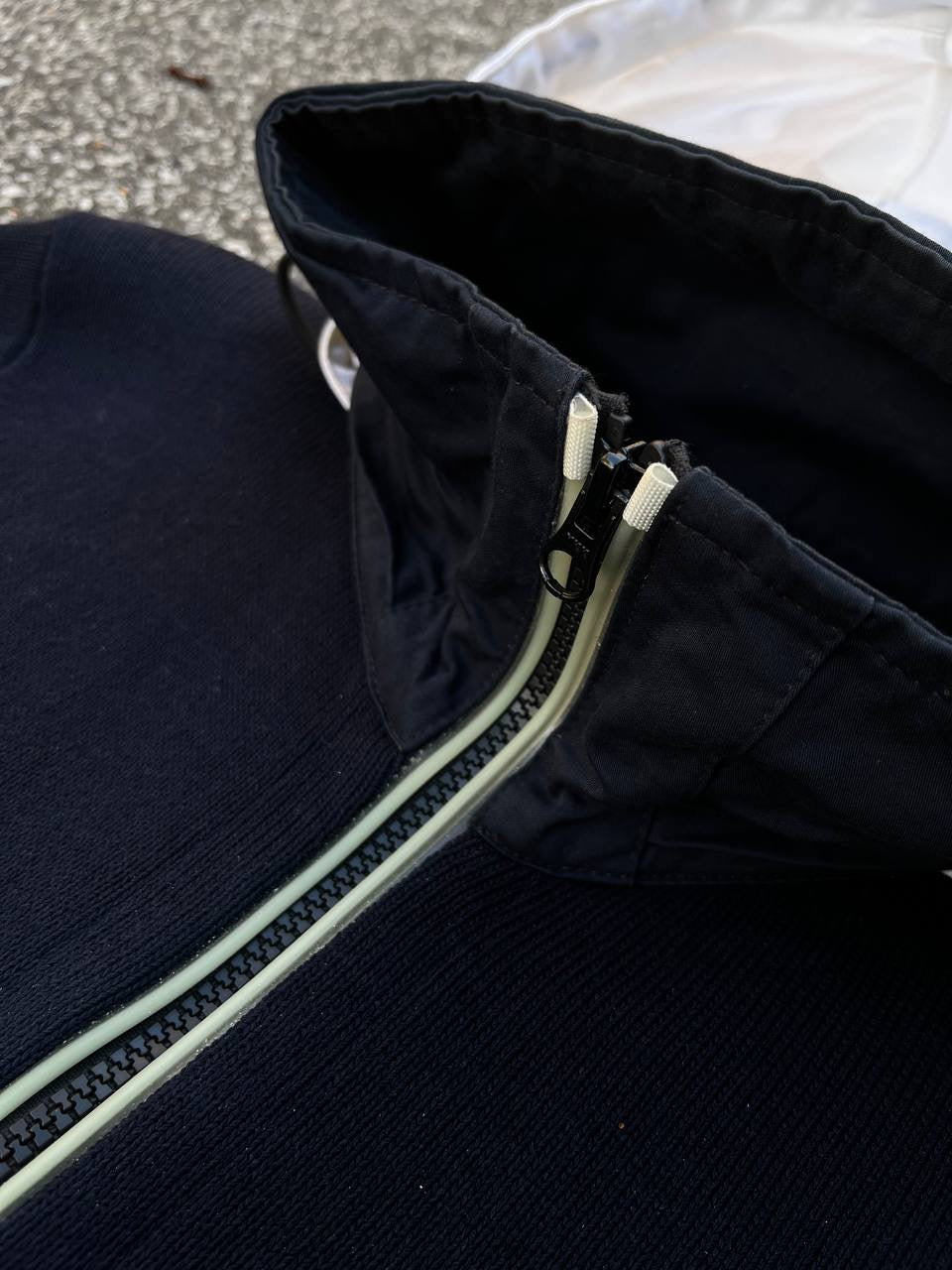 Stone Island Marina Night Glow Jacket Jakke Selvlysende Lumina XL i Navy Mørkeblå Brugt Used