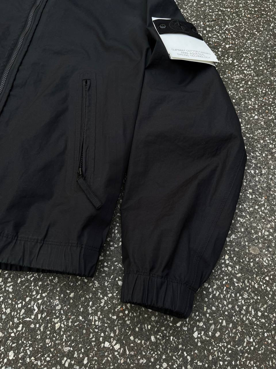 Stone Island Supima Cotton Jakke Sort L Large Brugt Used