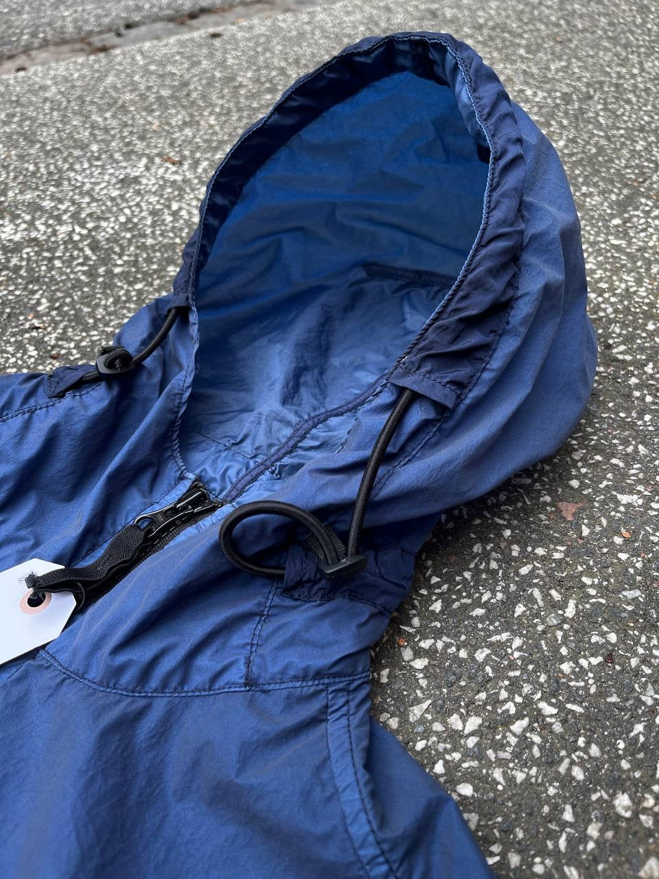 Stone Island Lamy Velour Jakke Navy Blå M Medium