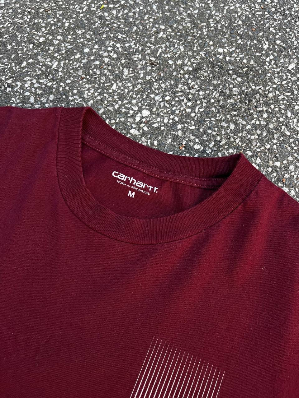 Carhartt T-Shirt Discover M Medium Burgundy Brugt Used