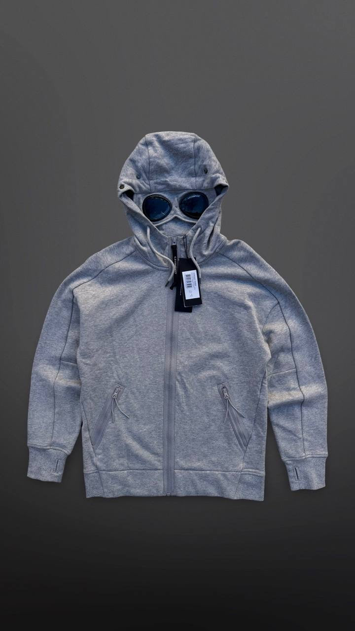 C.P. Company Zip Up Google Hoodie Grå Medium Brand New