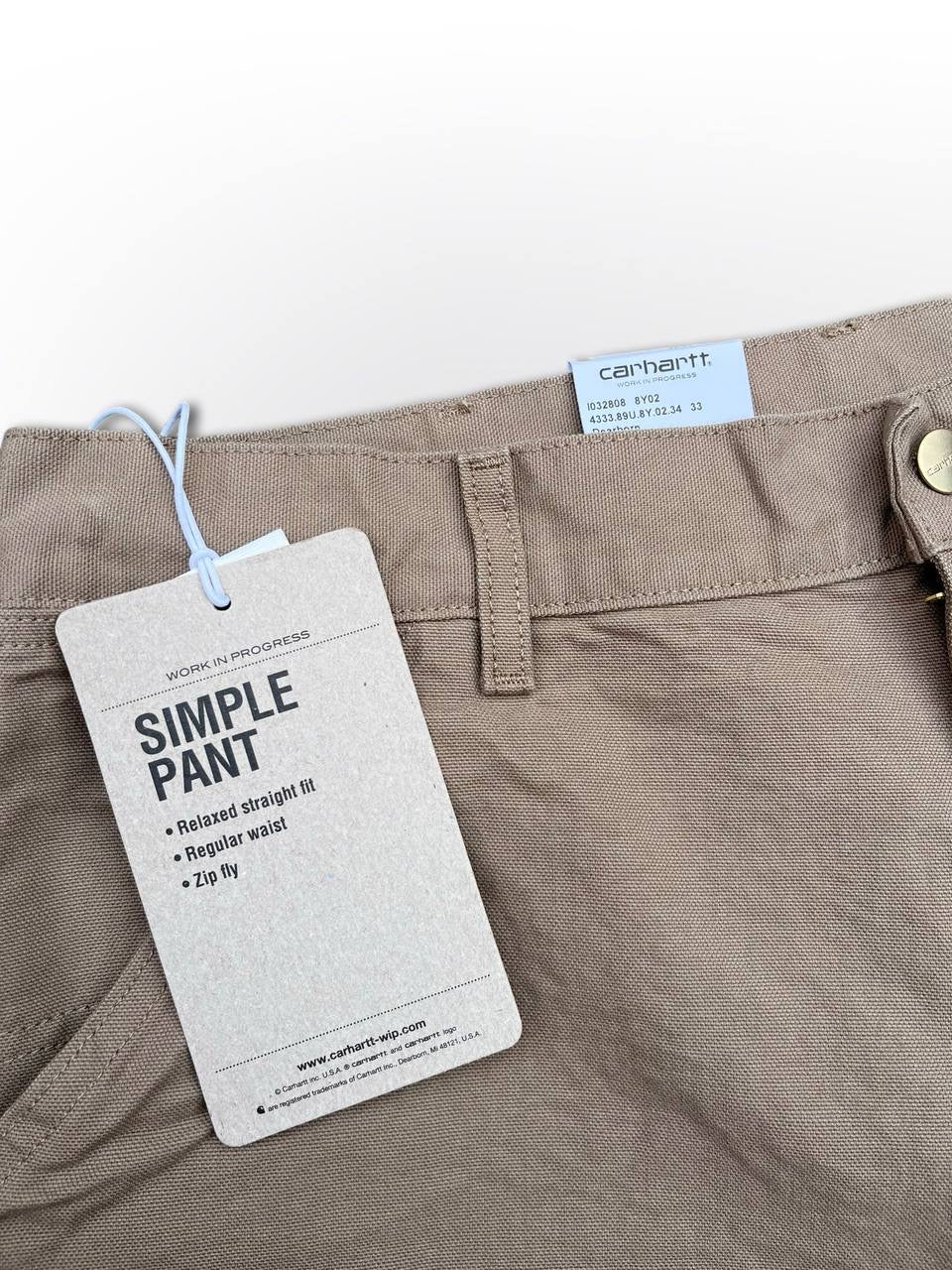 Carhartt Simple Pant Jeans W33xL34 helt nye beige