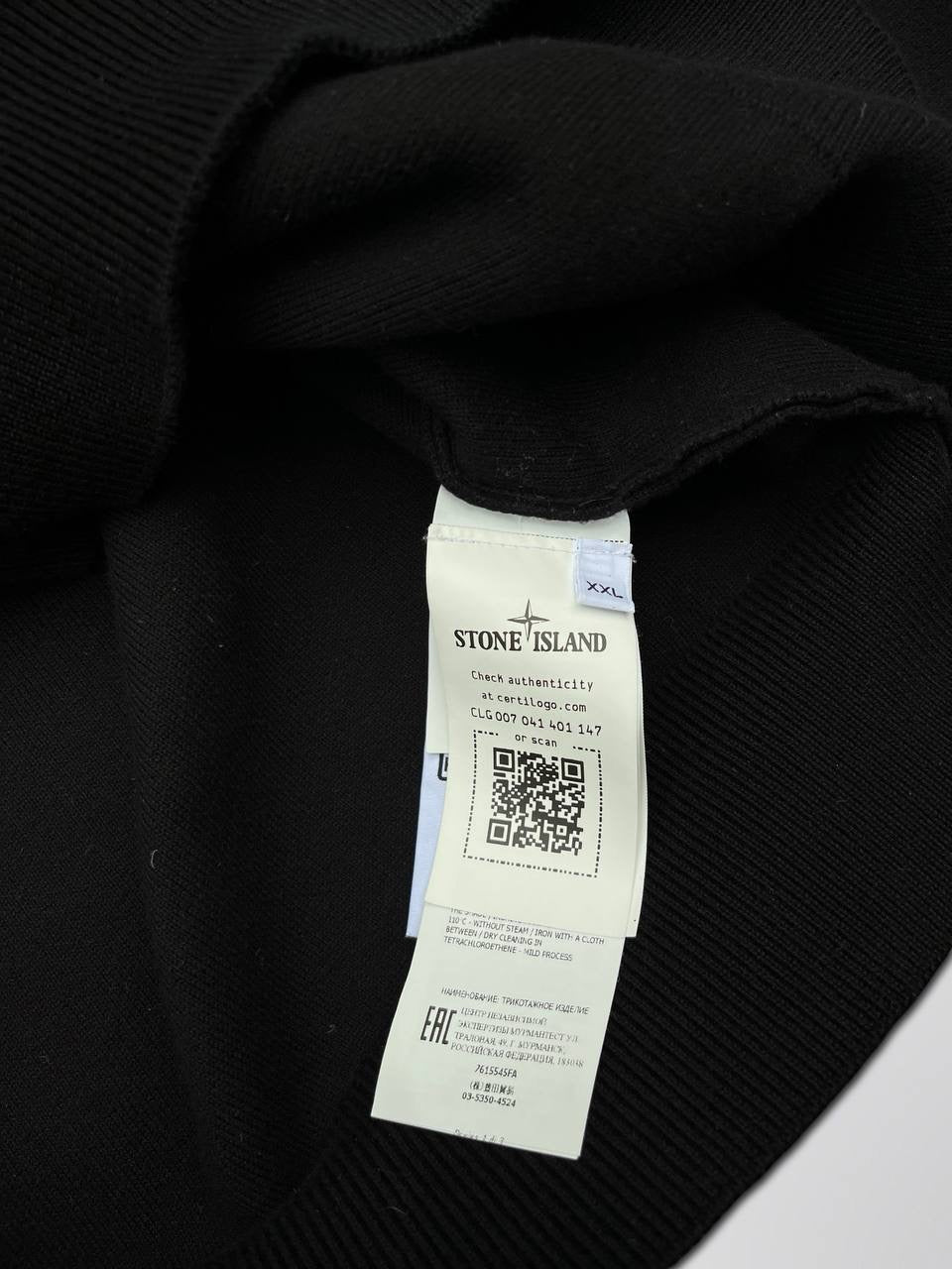 Stone Island Sweatshirt Shadow Project Brugt XXL i Sort