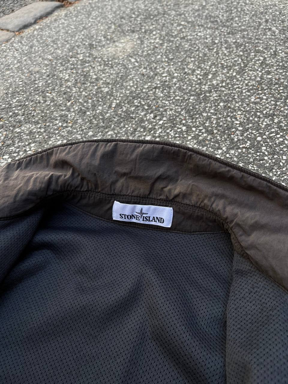 Stone Island Overshirt Skjorte M Medium i Grå Brugt Used