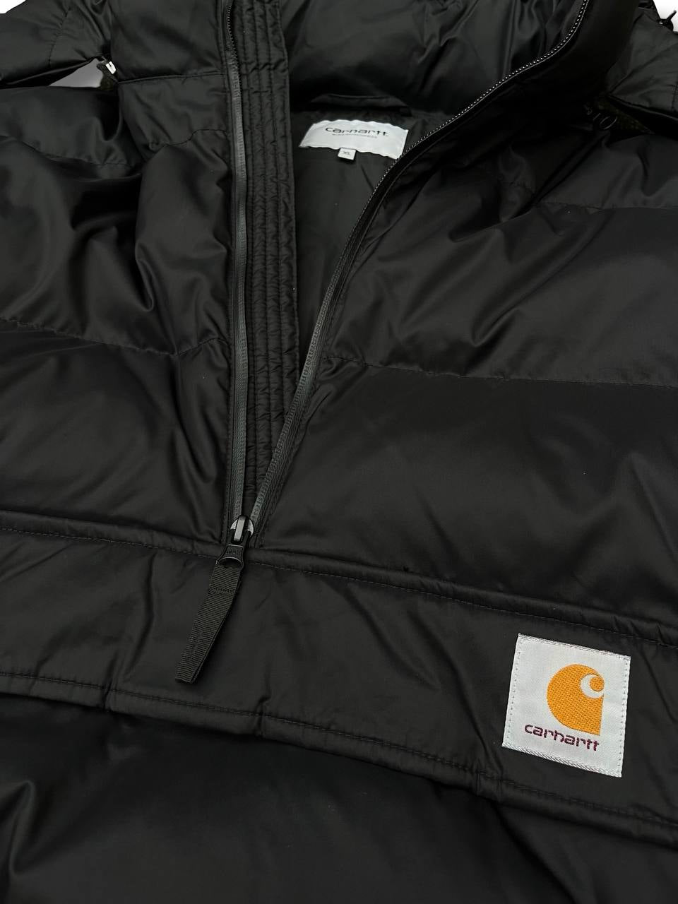 Brugt Carhartt puffer Jakke jacket anorak vinterjakke goose down i Sort Black XL xlarge Jones Pullover