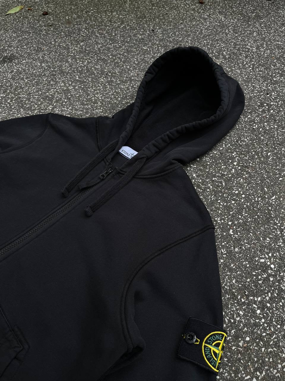 Stone Island Zip Up Hoodie Hættetrøje Med Lynlås Sort Black S Small 101564251