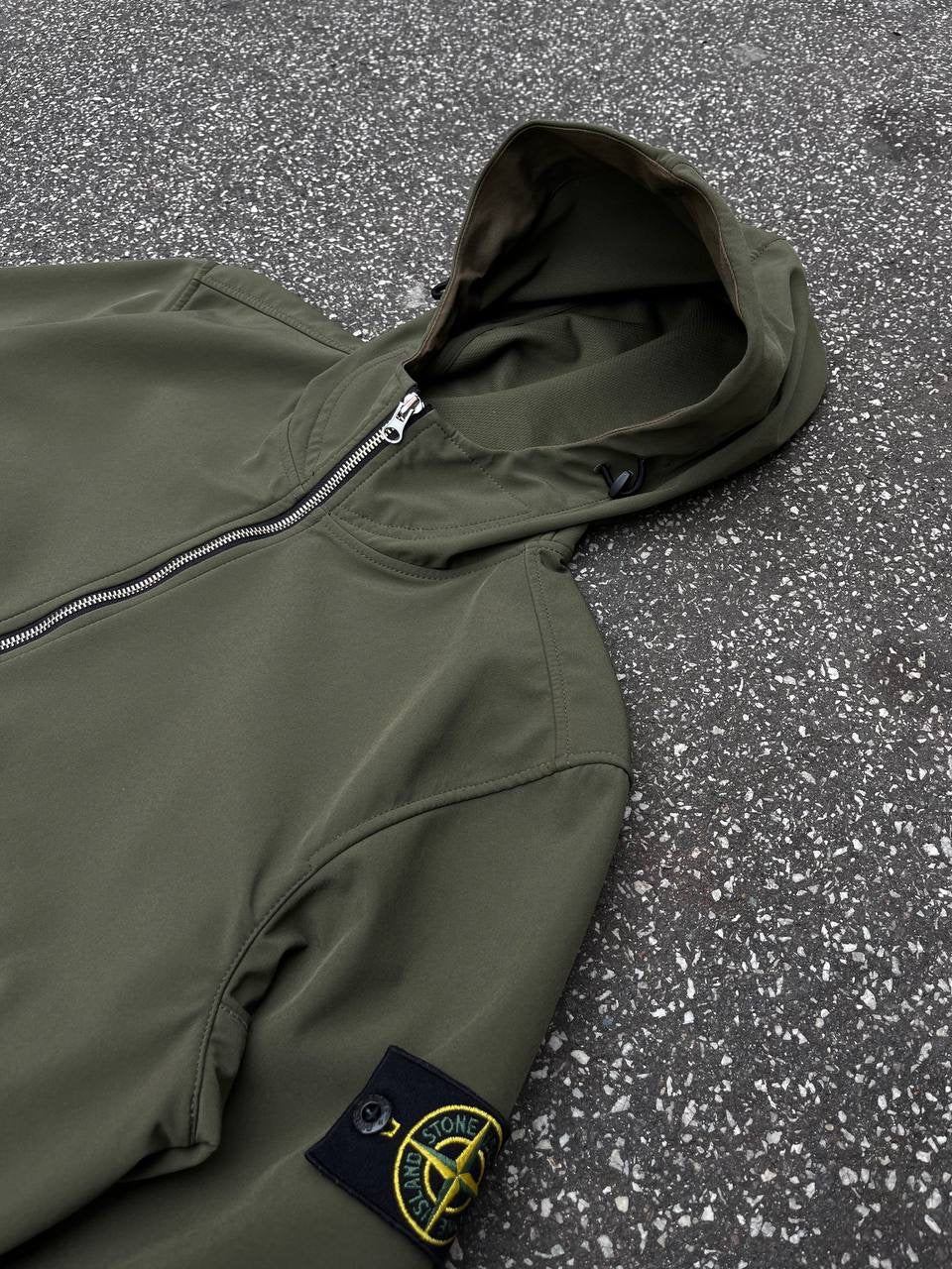 Stone Island Jakke Soft Shell R Oliven Medium Brugt