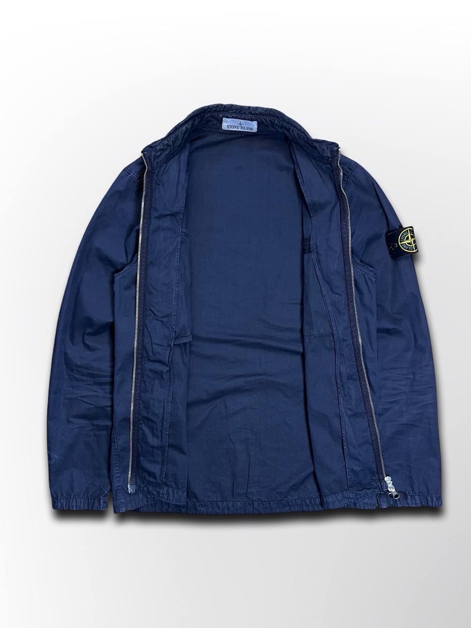 Brugt Stone Island Overshirt Skjorte Jakke i Sort S Small herre