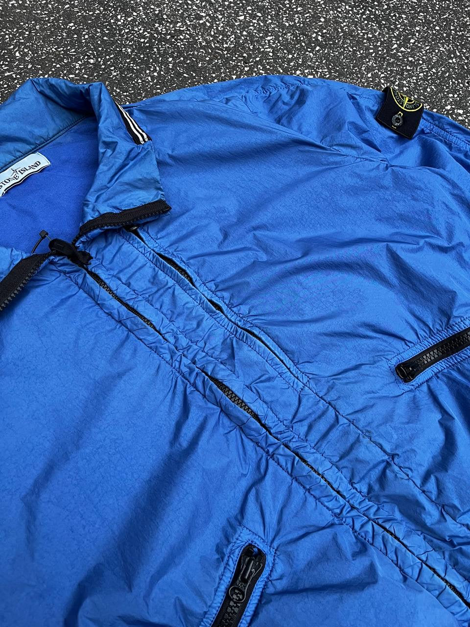 Stone Island Crinkle Reps NY Jakke – Blå – Str. L (Large)
