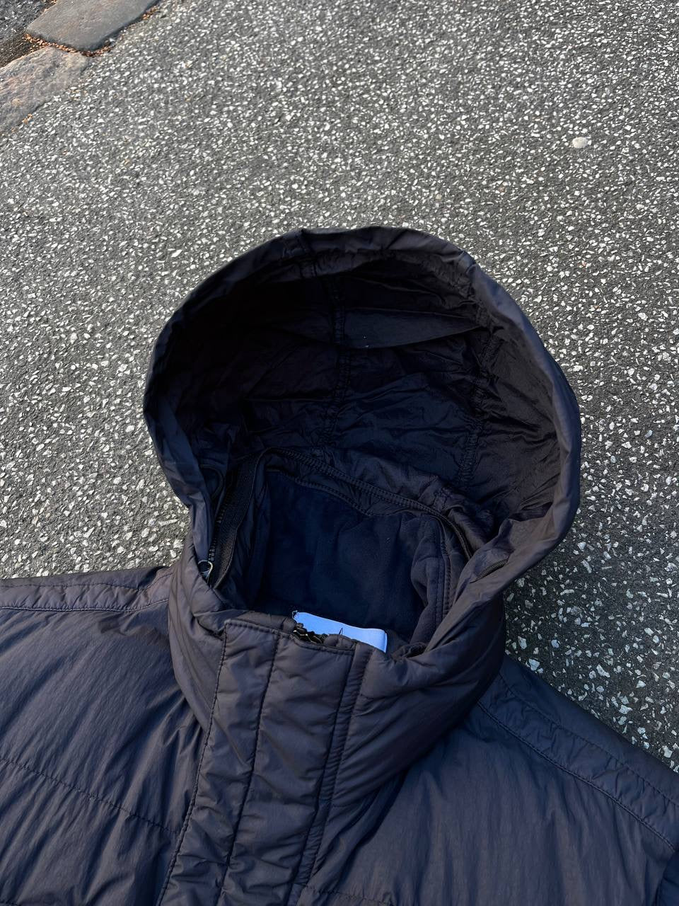 Stone Island Garment Dyed Crinkle Reps Ny Down Vest Navy L Large Brugt Used