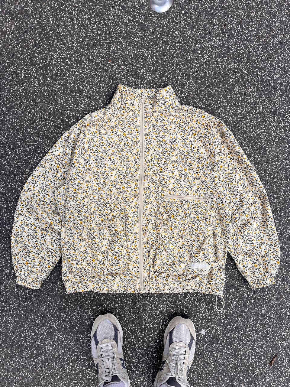 Supreme Sommerjakke Windbreaker Flowers Box Logo L Large Beige