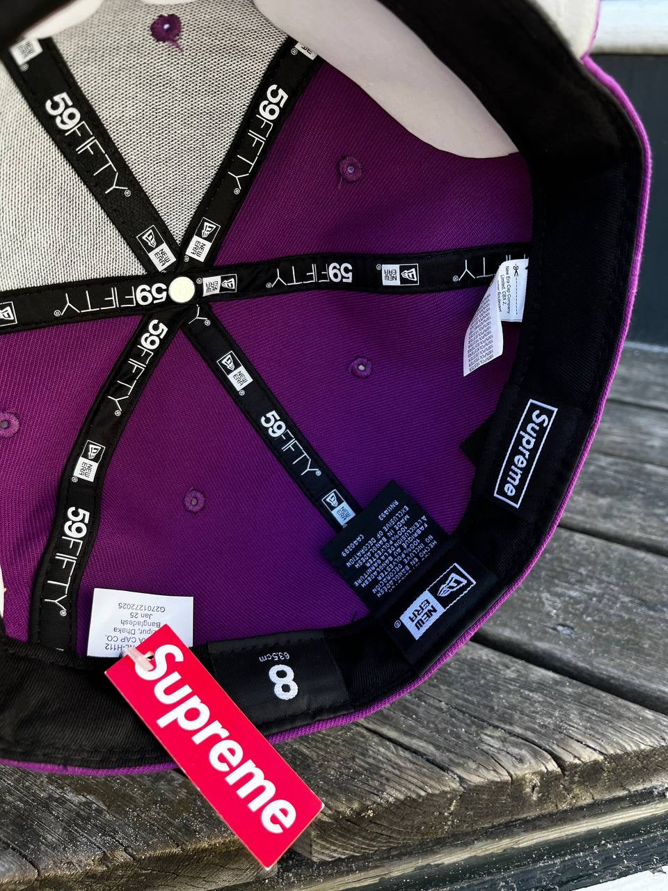 Supreme Cap New Era Brand New lilla størrelse 8 63,5cm