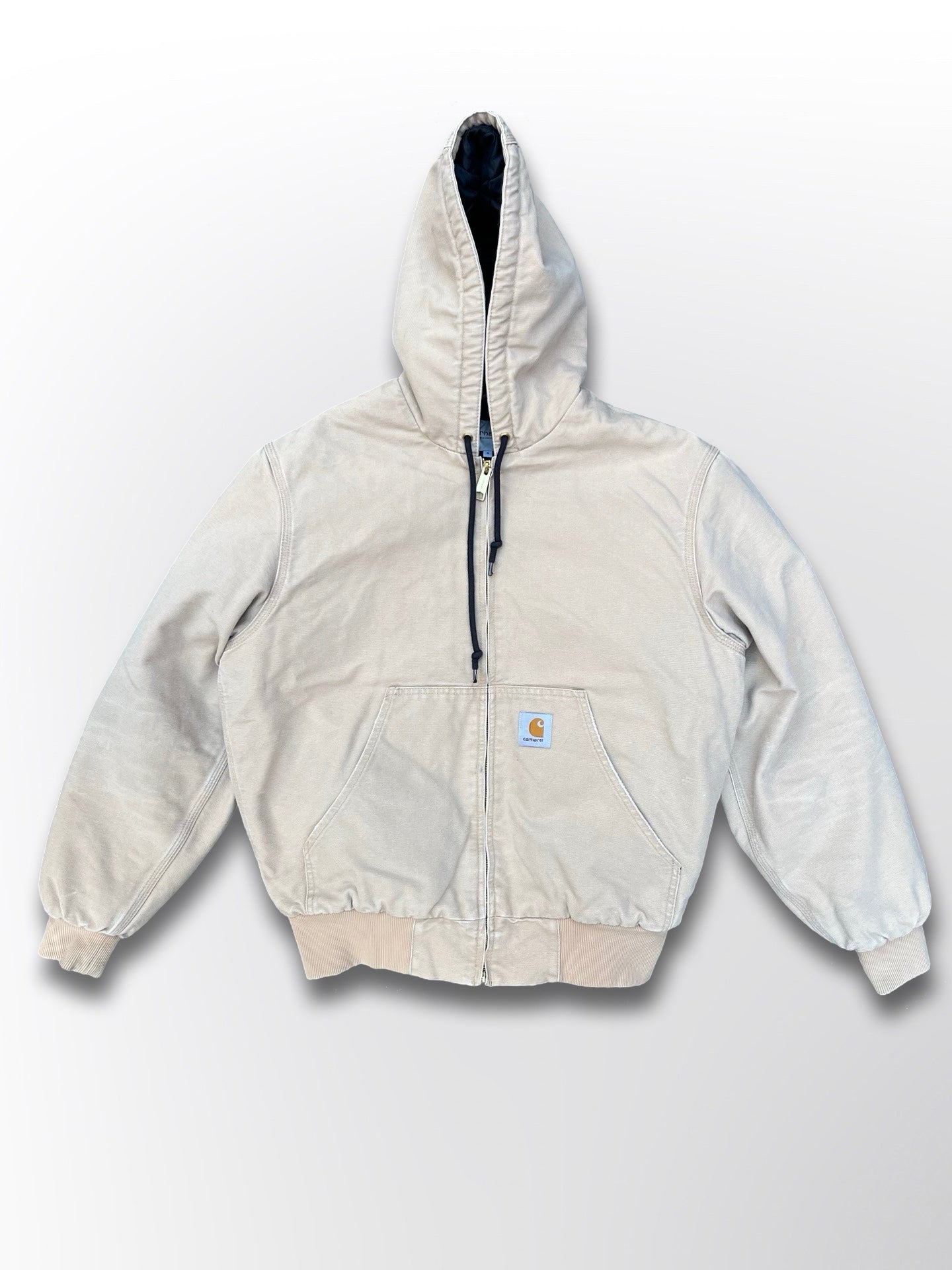 Vinterjakke Carhartt Active Jacket Carhartt WIP vintage work wear stil S small i beige farve
