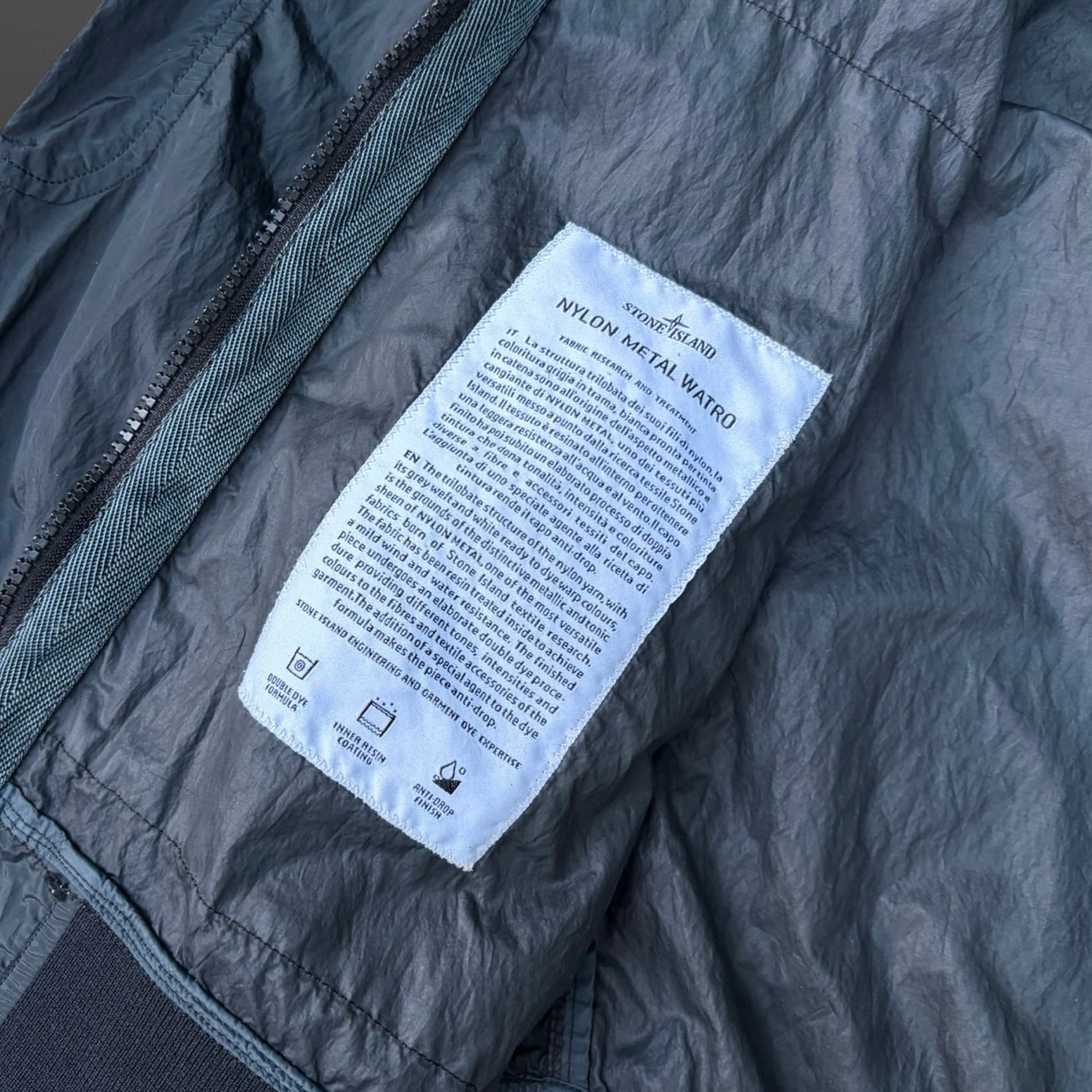 Stone Island Nylon Metal Watro Jakke Windbreaker Sommerjakke – Large Grøn