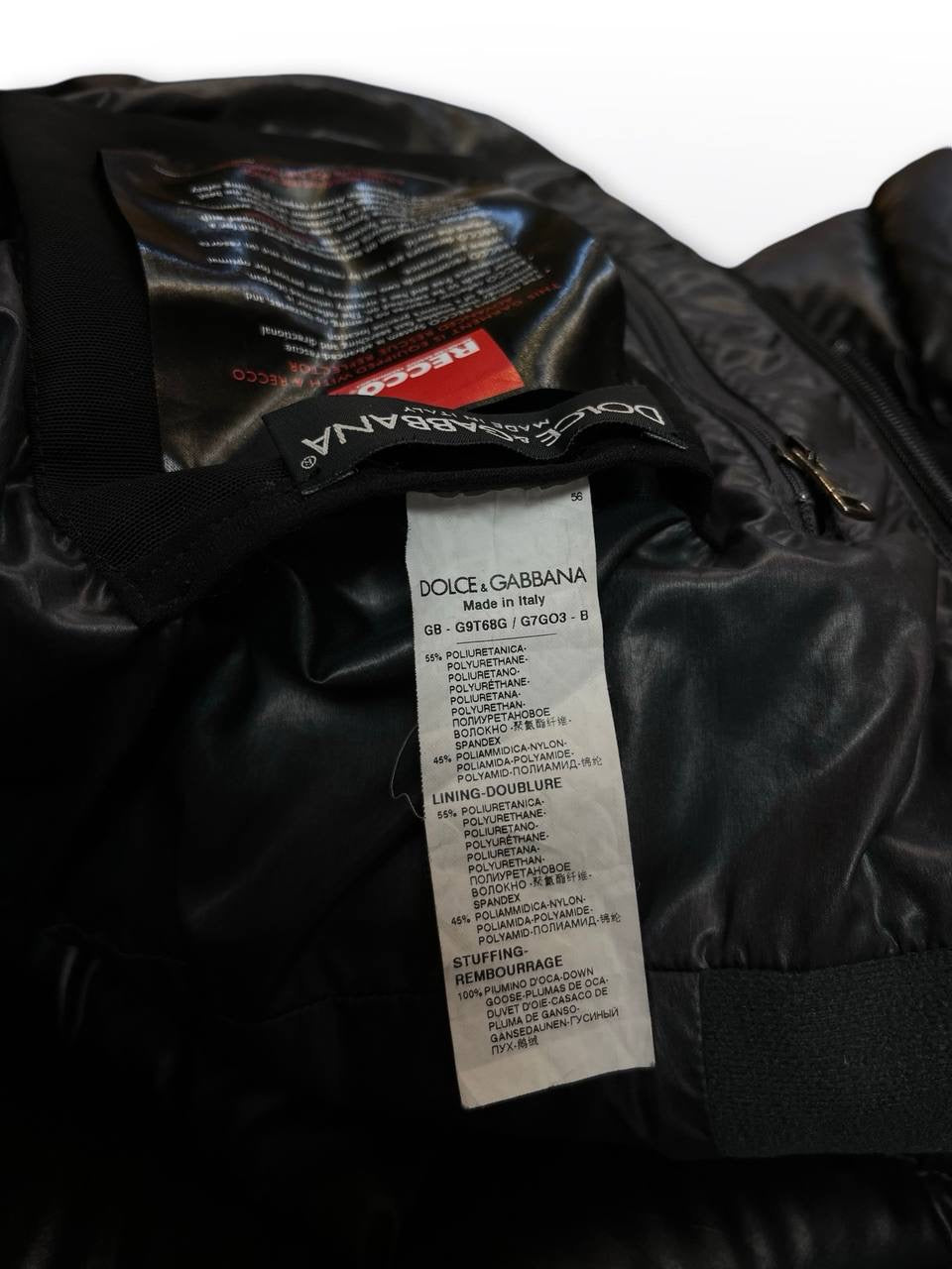 Dolce & Gabbana Skijakke Montbell shape i sort Medium Brugt Recco chip