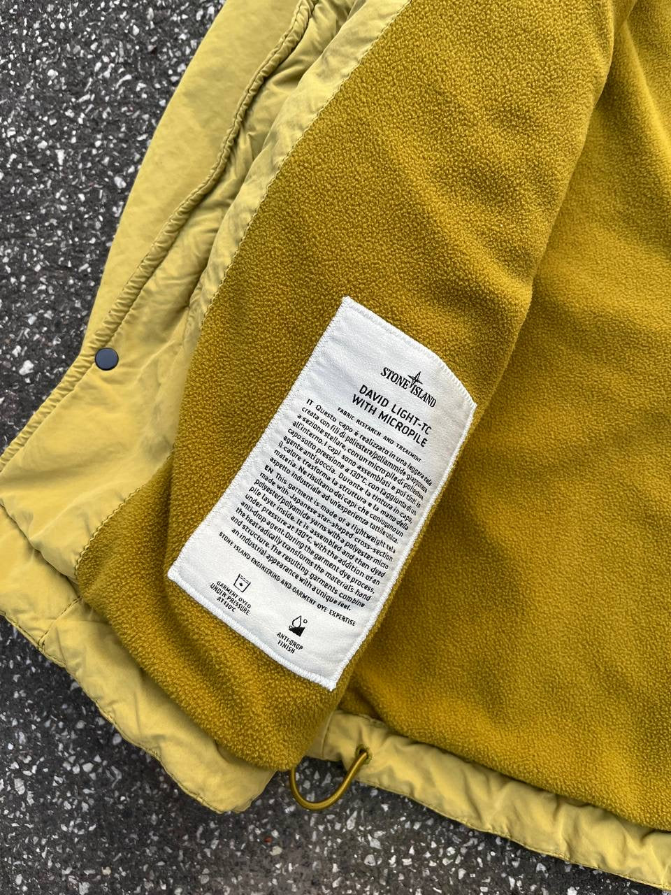 Stone Island David Jakke Med Fleece Insulation Small Ny