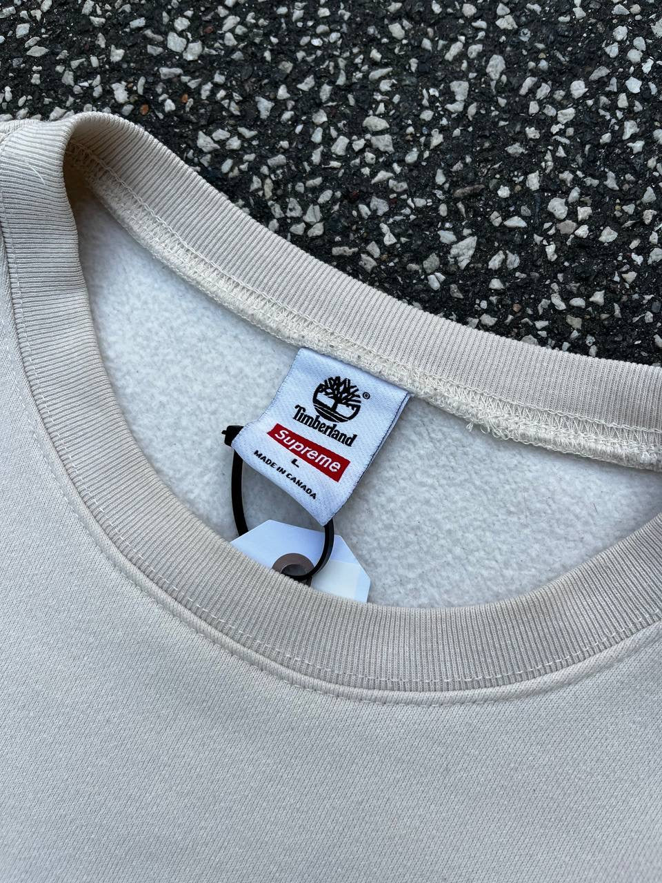 Supreme X Timberland Sweatshirt L Large Beige Trøje