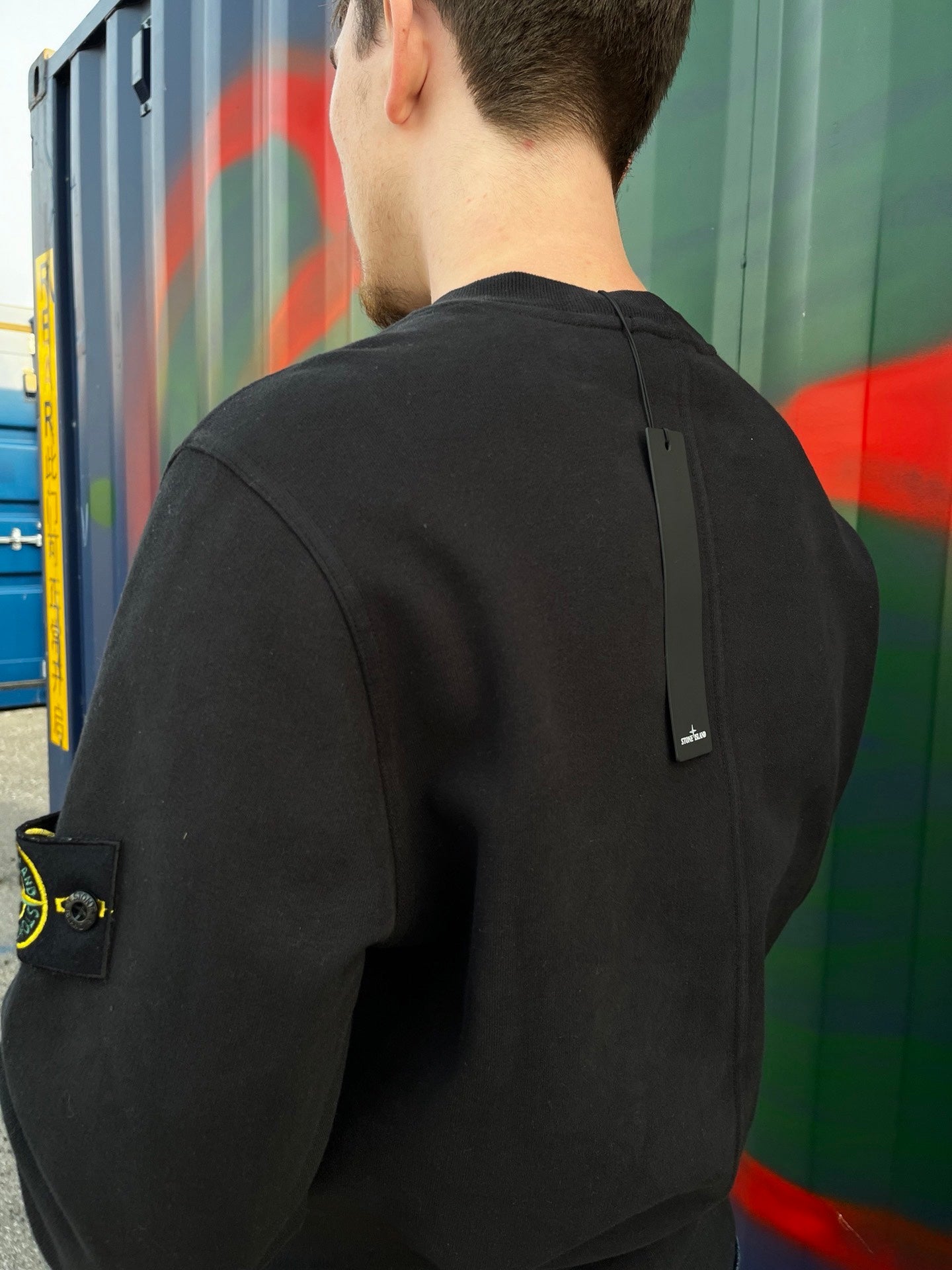 Stone Island sweatshirt i sort i størrelse M medium