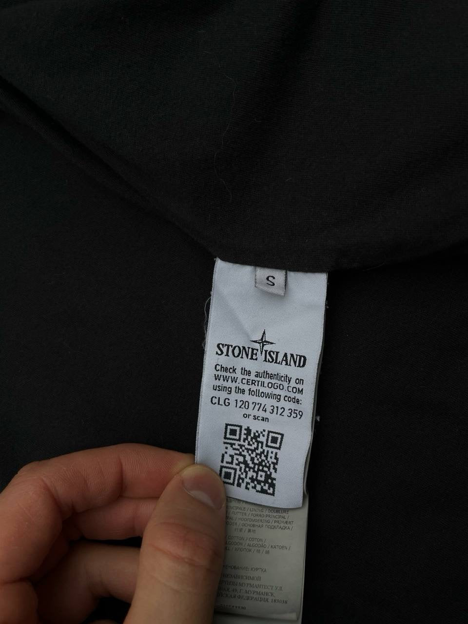 Stone Island Windbreaker Small Brugt i Sort